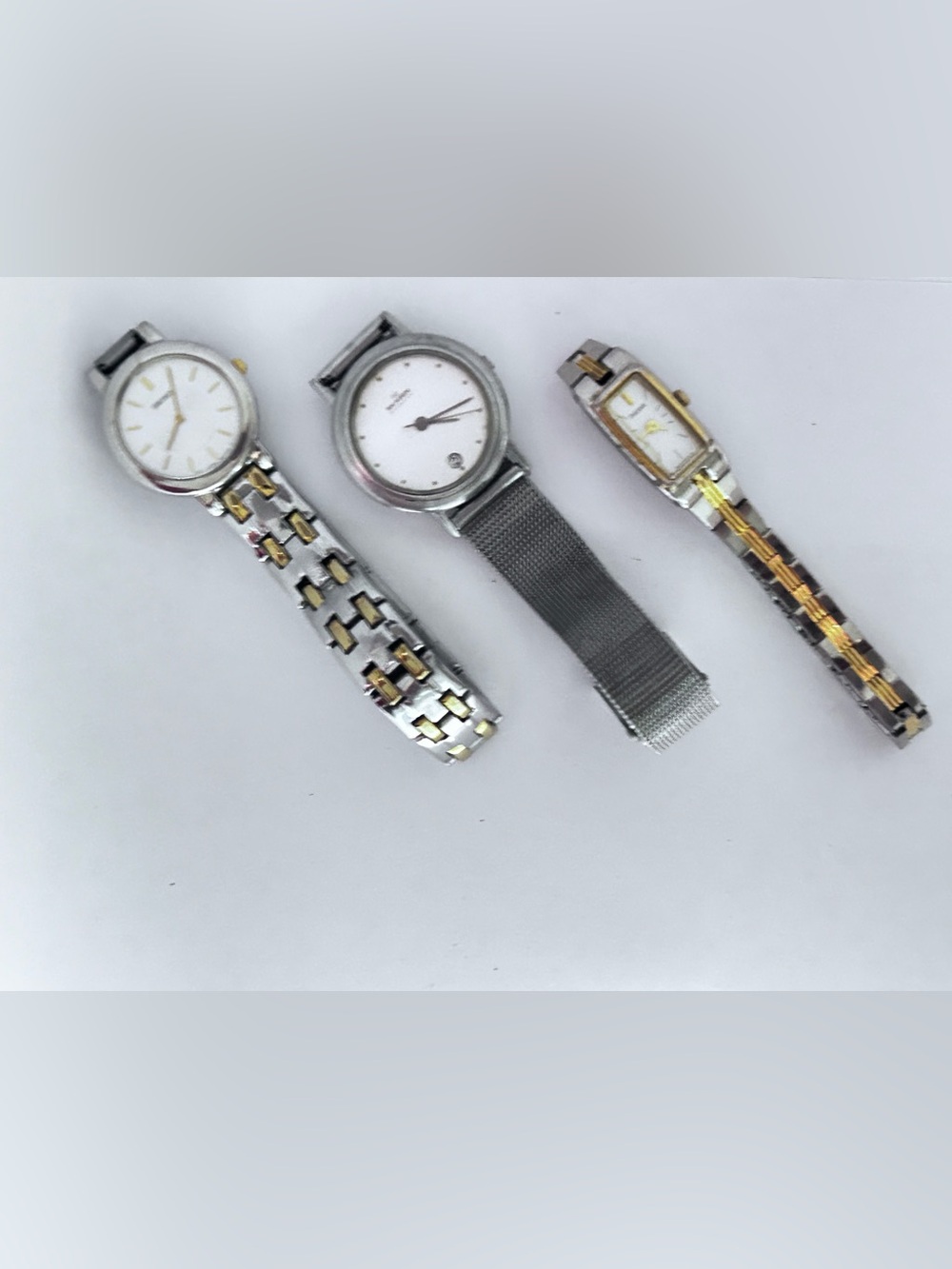 Seiko Pulsar Skagen Ladies Watch Two-Tone Mesh Mechanical PARTS LOT Watch Trio